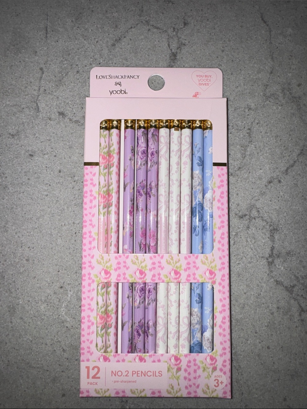 LoveShackFancy x Yoobi Floral No.2 Pencil Set - 12 pack
